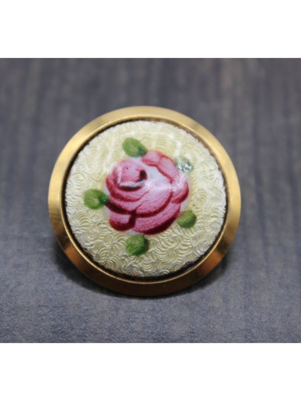 Guilloché Enamel Rose Scatter Pin Victorian Edwardian Revival Floral Jewelry Vtg